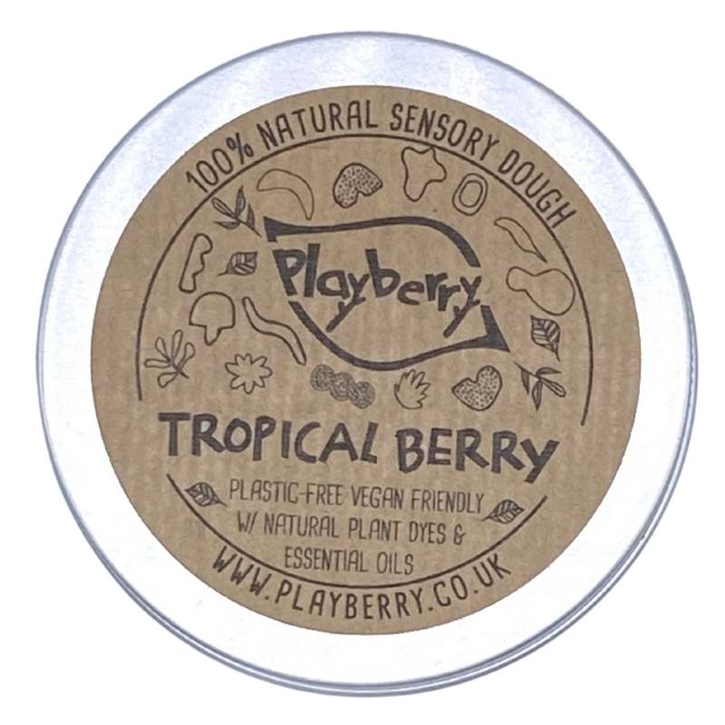 TROPICAL BERRY TIN LABEL