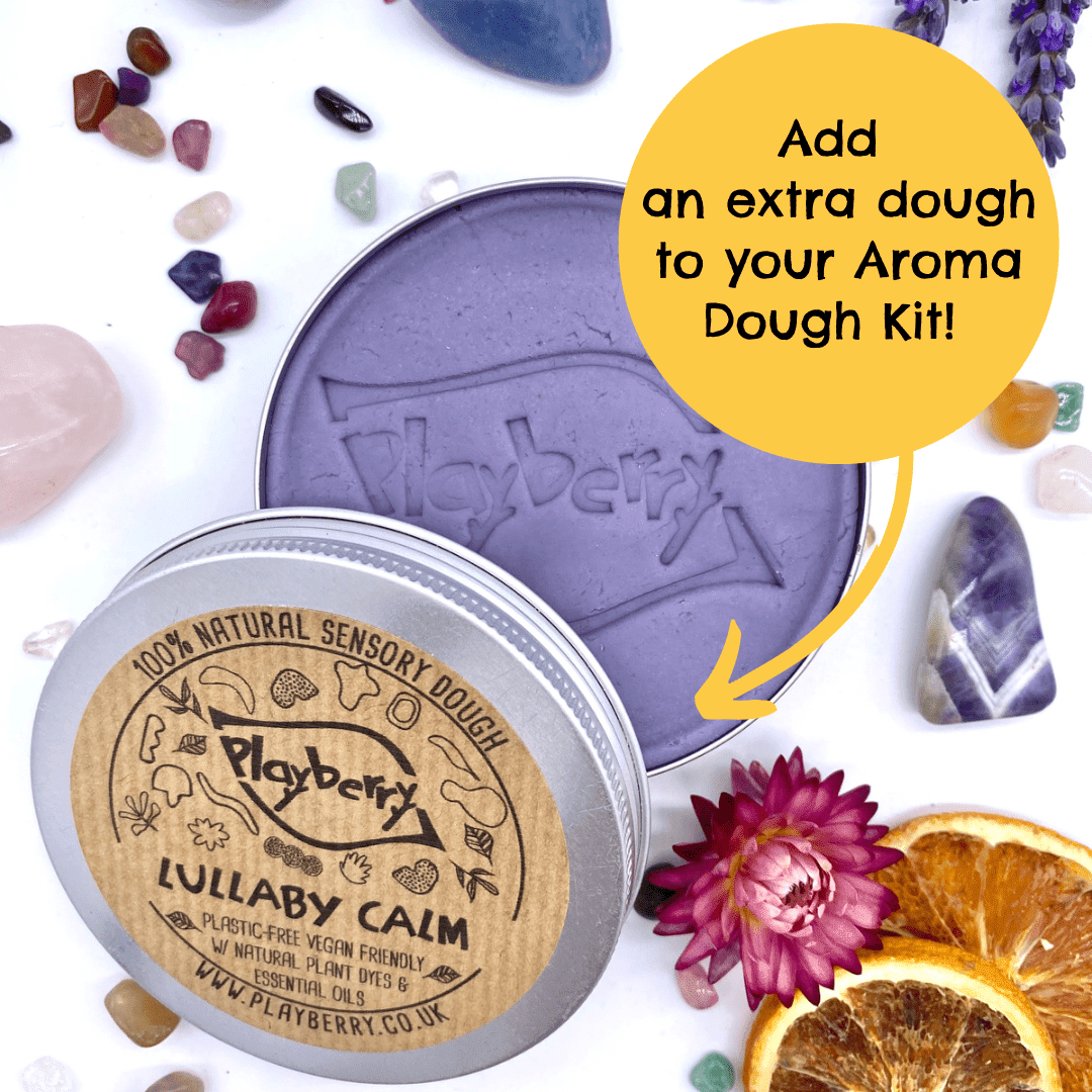 purple aroma dough made from plants scented with essential oils
