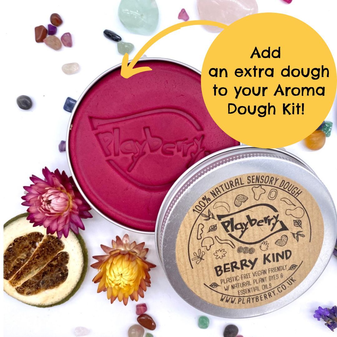 berry playdough made from plants