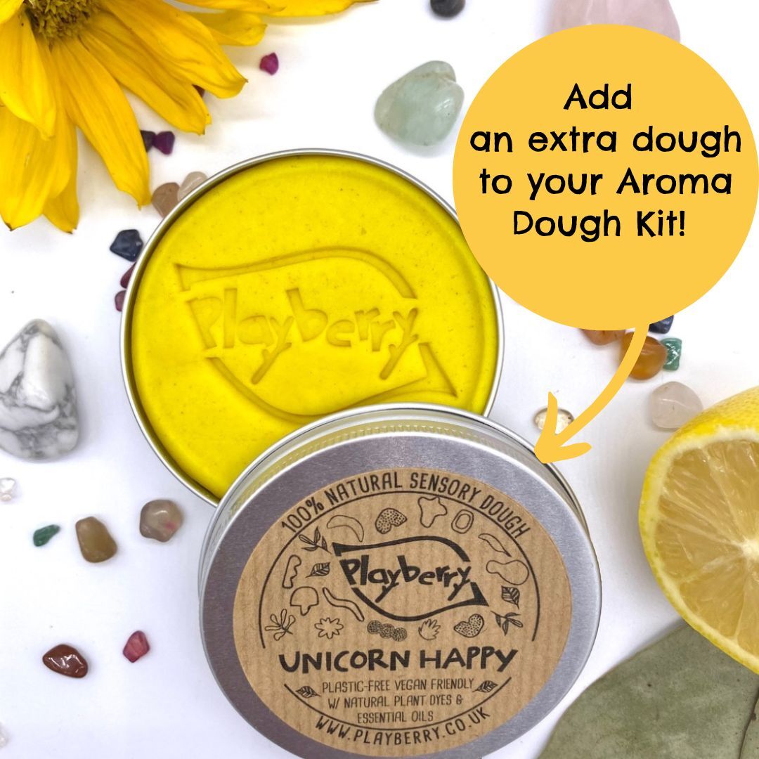 unicorn dough made from plants with gemstones